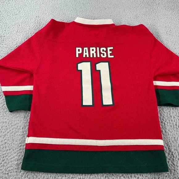Minnesota Wild Zach Parise #11 Reebok NHL Jersey Youth Size XL (16/18) Red * - Picture 5 of 9